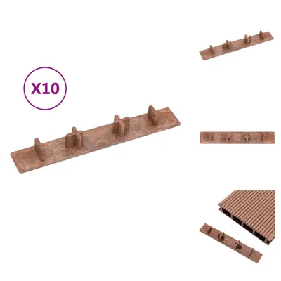 Produktbild von vidaXL Endkappen für Terrassendielen 10 Stk. Braun Kunststoff -  Fußböden & Teppichböden