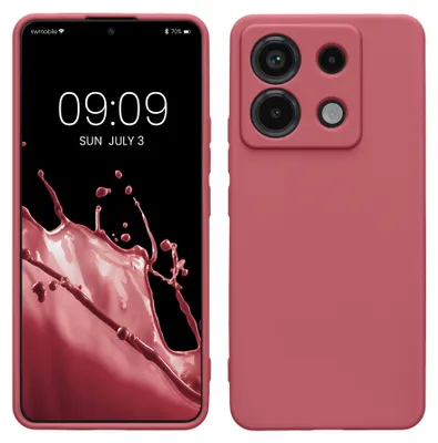 Produktbild von kwmobile Handyhülle für Xiaomi Redmi Note 13 Pro 5G / Poco X6 5G Hülle - weiches Handy Silikon Case - Schutzhülle Cover - Dark Rose