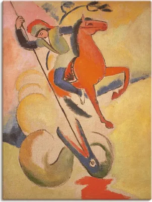Produktbild von ARTland Leinwandbild Heiliger Georg Größe: 60x80 cm