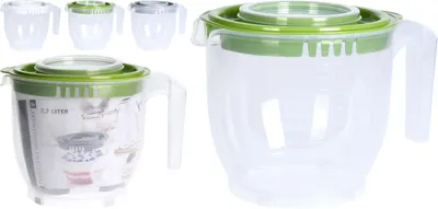 Obrázek produktu pro Míchací nádoba s víkem, odměrka, 2200 ml