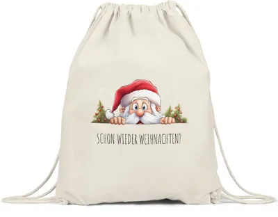 Produktbild von Schon wieder Weihnachten? Süßer Weihnachtsmann Turnbeutel Weihnachten Christmas Nikolaus Advent