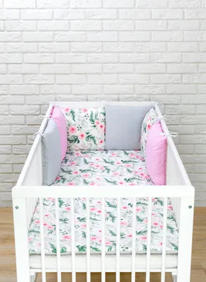 Produktbild von Amilian Bettumrandung 210 cm Babybett Kinder Nestchen Kantenschutz Bettnestchen Kopfumrandung für Laufstall Hausbett Bettausstattung Polster
