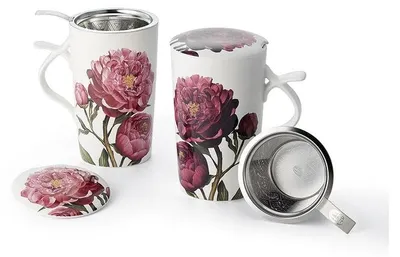 Produktbild von Teebecher mit Edelstahlfilter und modernem Design