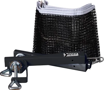 Produktbild von Best Sporting Tischtennisnetz mit Schraubbefestigung – robustes Nylonnetz mit Metallhalterung, wetterfest, universell für Platten bis 6 cm, inkl. Spannseil