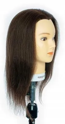 Produktbild von Friseurkopf Damen Sibel Echthaar braun 35-40 cm