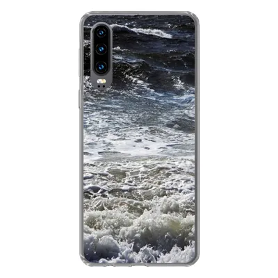 Produktbild von MuchoWow® Handyhülle Schutzhülle Hülle für Huawei P30 Nordsee - Wasser - Wellen Silikon Softcase Handy Hülle - Kartenbesitzer