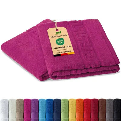 Produktbild von 2er-Set ARIZONA Handtuch-Serie – 700 g/m² Frottier in 9 Größen verfügbar, Größe: 2er-Set Duschvorleger 50x70 cm, Farbe: Pink
