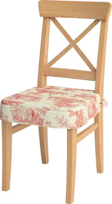 Produktbild von Dekoria Sitzkissen geeignet für das Ikea Modell Ingolf, creme- rot, Modell Inglof