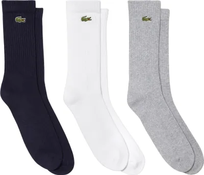 Produktbild von Lacoste Sport Socken Herren Grau Weiß Blau 3 Paar