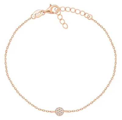 Immagine prodotto di Un bracciale in bronzo argentato con zirconi, modello BR38R