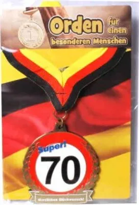 Produktbild von Orden 70 auf Karte zum 70. Geburtstag