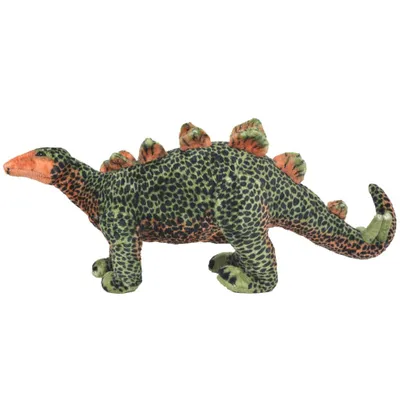 Immagine prodotto di vidaXL Peluche Stegosauro in piedi verde e arancione XXL