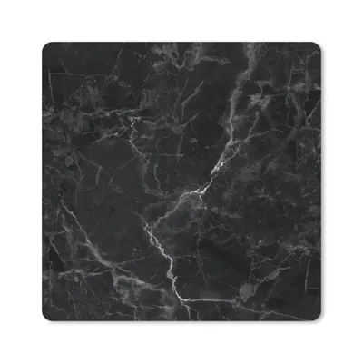 Produktbild von MuchoWow® Mauspad Mousepad Marmor - Schwarz - Weiß - Textur - Marmoroptik 20x20 cm - Mousepads - Maus Mat - Pad - Mausunterlage - Desk Mat - Bureauartikeln