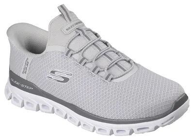 Productafbeelding van Skechers Glide-Step Noxus herensneaker, slip-on model, donkergrijs, maat 42 EU