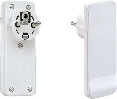 Produktbild von GB Gebro FLAT PLUG extraflacher Schukostecker WEISS