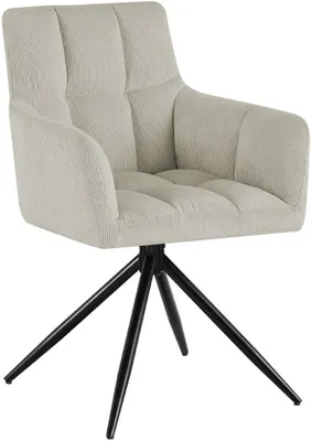 Image de Chaise de salle à manger Jonah, modèle Cord, couleur crème