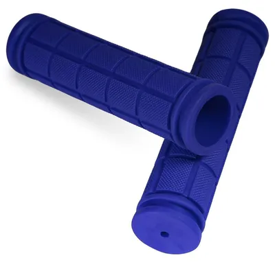 Immagine prodotto di Manopole per bicicletta, 1 paio, ergonomiche, antiscivolo, in gomma, colore blu scuro, diametro 22 mm