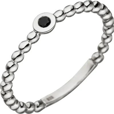 Produktbild von Ring Kugelring Damenring mit Saphir Safir blau dunkelblau 333 Gold Weißgold Innenumfang 60mm  Ø19.1mm