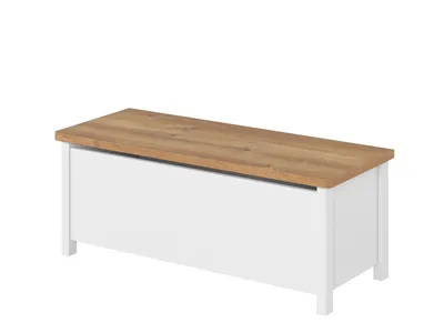 Produktbild von Furniture24 Truhe Story So10 Kiste Spielzeugkiste Kiste Weiß/Nash Eiche Mädchenzimmer Kinderzimmer