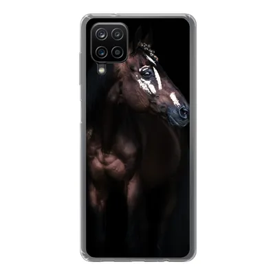 Produktbild von MuchoWow® Handyhülle Schutzhülle Hülle für Samsung Galaxy A12 Pferd - Flecken - Licht Silikon Softcase Handy Hülle - Bild