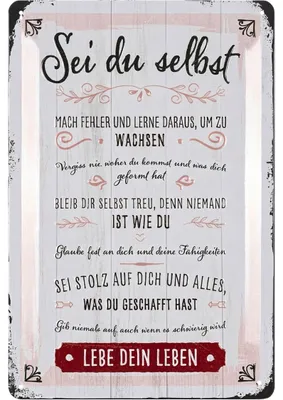 Produktbild von Retro Blechschild, schöne Sprüche Schild, Familienregeln Schild, Geschenke für Jugendweihe, 20x30cm