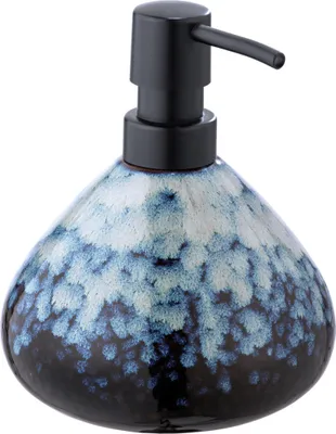 Produktbild von WENKO Keramik Seifenspender Mod. Rosali, Blau, mit Effekt-Glasur