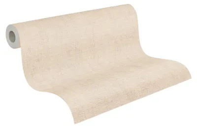 Produktbild von A.S. Création Uni-Vliestapete in Textiloptik – Beige, Rosa – 10,05 x 0,53 m