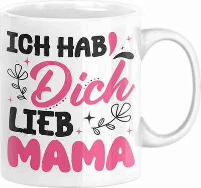 Produktbild von Mama Geschenk Tasse Ich Hab Dich Lieb Mama Geschenkidee Muttertagsgeschenk von Sohn Tochter (Weiß)