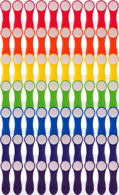 Produktbild von trendfinding 70 Wäscheklammern Regenbogen Design mit Softgrip und Edelstahlfedern