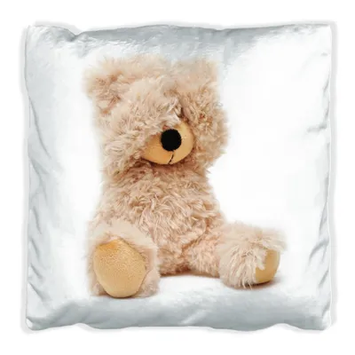 Produktbild von Wallario Premium Kissen, weiche Oberfläche, mit Motiv Süßer Teddybär, Größe: 40 x 40 cm, mit weißer Rückseite
