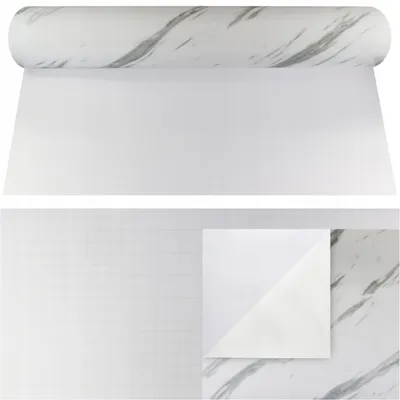 Produktbild von Möbelfolie Marmor Weiß 61x100 cm Selbstklebefolie Klebefolie Möbel PVC Folie Küchenfolie Meterware Marmorfolie