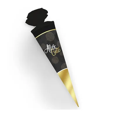 Produktbild von Zuckertüte, Schwarz/gold