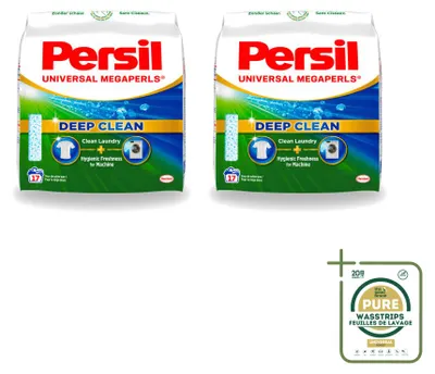Produktbild von 2 x Persil Universal Megaperls Waschmittel für weiße und bunte Wäsche - Vorratspackung - 2 Stücke