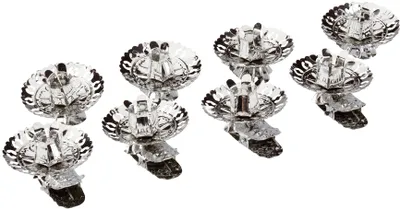 Produktbild von Baumkerzenhalter aus Metall - 10 Stück Ø 15mm | 10002 - Silber