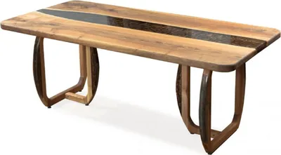 Produktbild von Casa Padrino Luxus Esstisch Braun 200 x 100 x H. 76 cm - Rechteckiger Küchentisch mit Epoxiharz - Esszimmer Möbel - Epoxiharz Möbel - Luxus Möbel