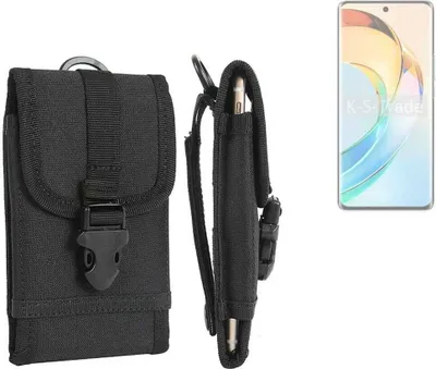 Produktbild von K-S-Trade Holster Handy Hülle kompatibel mit Honor Magic6 Lite 5G Holster Handytasche Gürtel Tasche Schutz Hülle Robust Outdoor schwarz