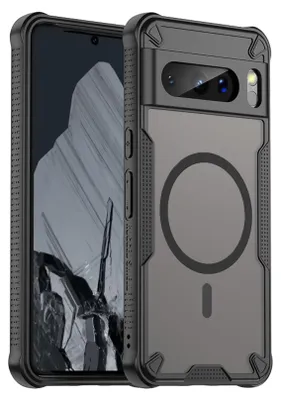Immagine prodotto di Custodia Defender per Google Pixel 8 Pro Custodia protettiva nera opaca Magsafe Backcover Custodia per cellulare