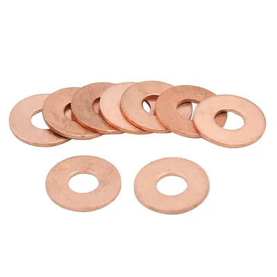 Produktbild von 10 Stücke 6mm Innendurchmesser Kupferscheiben Flachdichtungen Ring