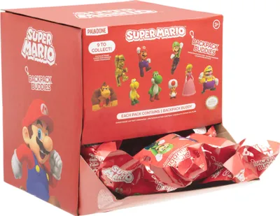 Produktbild von Packung mit 24 Stü ck Super Mario Rucksackanhä nger