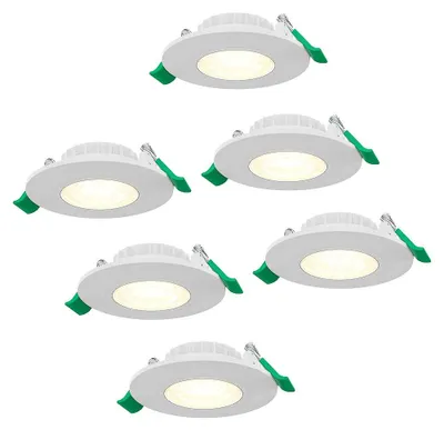 Produktbild von hoftronic LED Einbaustrahler 6W 570lm CCT 2700K-6000K Weiß 6er Set