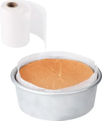 Produktbild von BYKITCHEN Backpapier Rolle, 10 cm x 50 m Backpapier zuschnitte, Klein Butterbrotpapier rolle, Antihaft Papier für Kuchenform, Springform und mehr