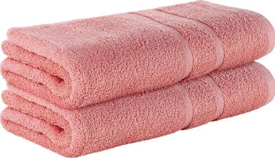Produktbild von StickandShine 2er SET Premium Frottee Duschtuch 70x140 cm in lachs  in 500g/m² aus 100% Baumwolle