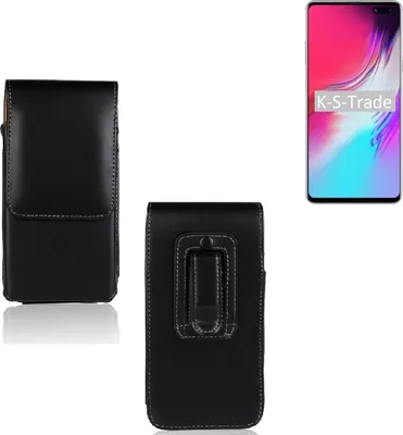 Produktbild von K-S-Trade Gürteltasche für Samsung Galaxy S10 Schutz Hülle Handy Hülle mit Magnetverschluss Holster in schwarz
