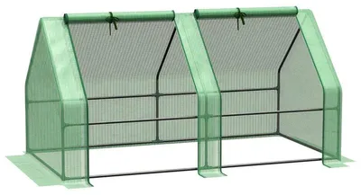 Obrázek produktu pro Přenosný skleník – Mini skleník do zahrady | Barva: Zelená | Rozměry: 90 x 180 x 90 cm