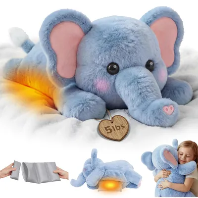 Productafbeelding van Gewogen knuffelolifant, 2,3 kg, verwarmbaar en koelbaar, 58,4 cm
