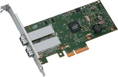 Produktbild von Intel I350F2BLK, Eingebaut, Kabelgebunden, PCI Express, Ethernet, 1000 Mbit/s, Grün