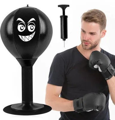 Produktbild von Ibenzoa® Punching Ball-Tisch zur Stressabbauung zu Hause und im Büro mit starker Saugnuppe und Feder