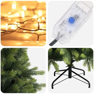 Imagen del producto de vidaXL Árbol de Navidad artificial plegable, 240 cm, 300 luces LED