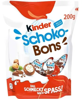 Produktbild von Ferrero Kinder Schoko Bons, 200 g, Milchschokolade, 1 Stück(e), Milch, Cocoa, Milch, CE