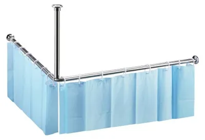 Produktbild von Bemeta Eckduschvorhangstange 25x140x140cm Chrom